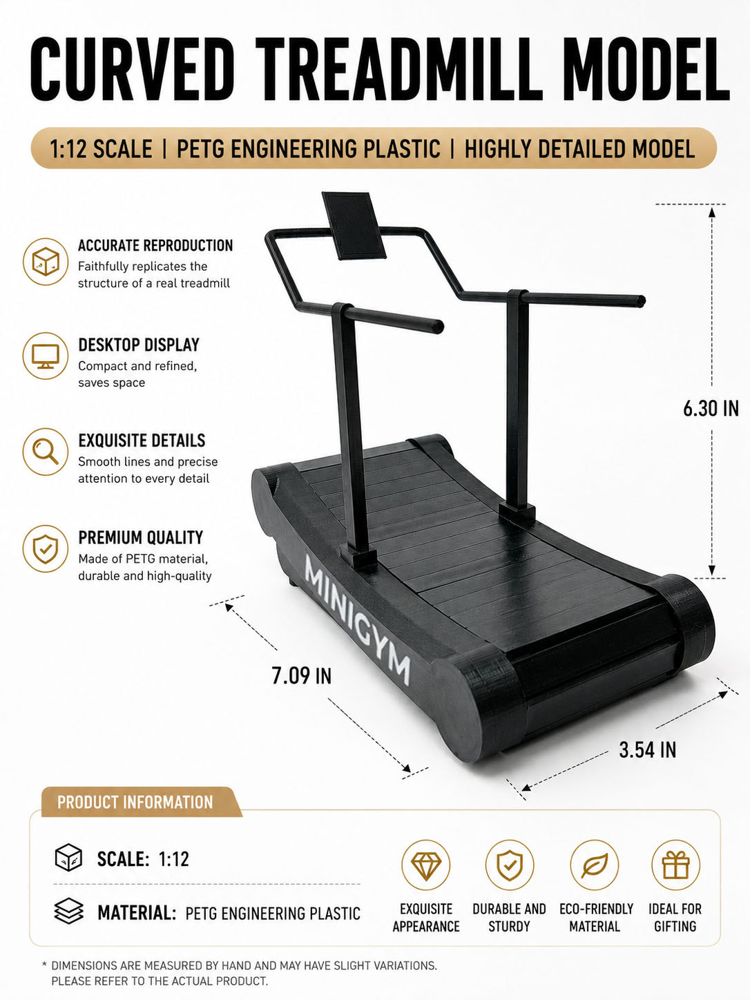 Curved Treadmill detail