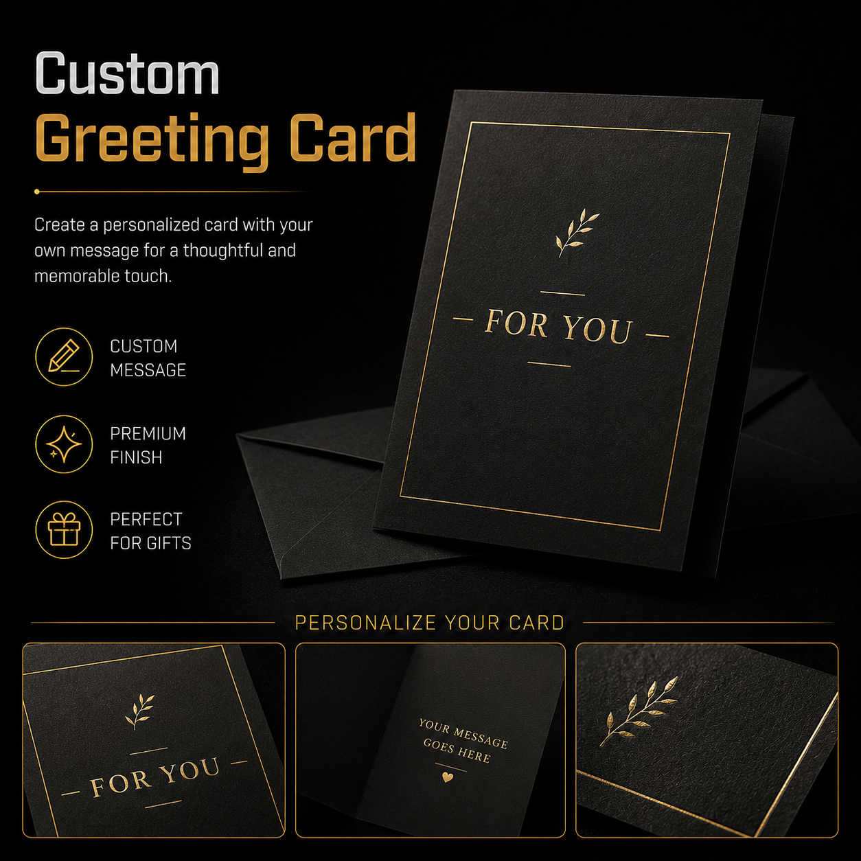 Custom greeting card option