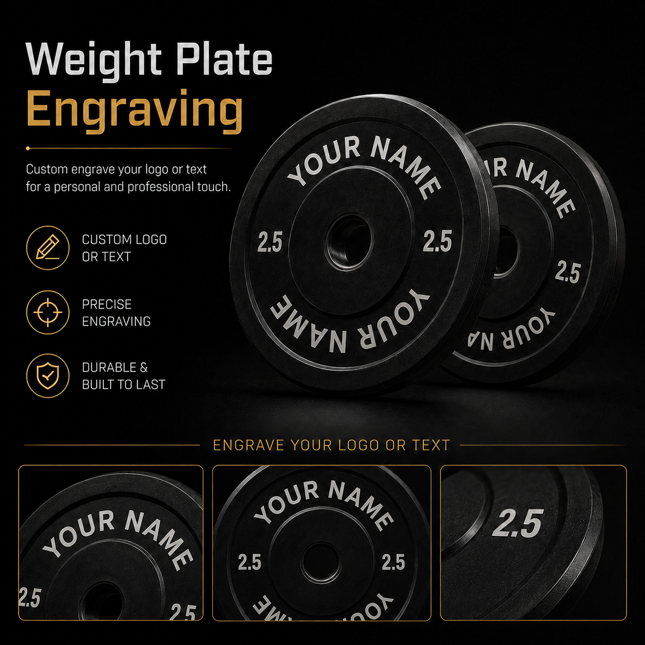 Weight plate engraving customization